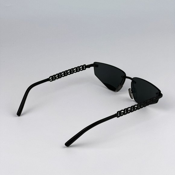 D&G DG2301 01/87 Essentials Sunglasses Black Dark Grey Rimless Rectangle Women - Picture 6 of 11